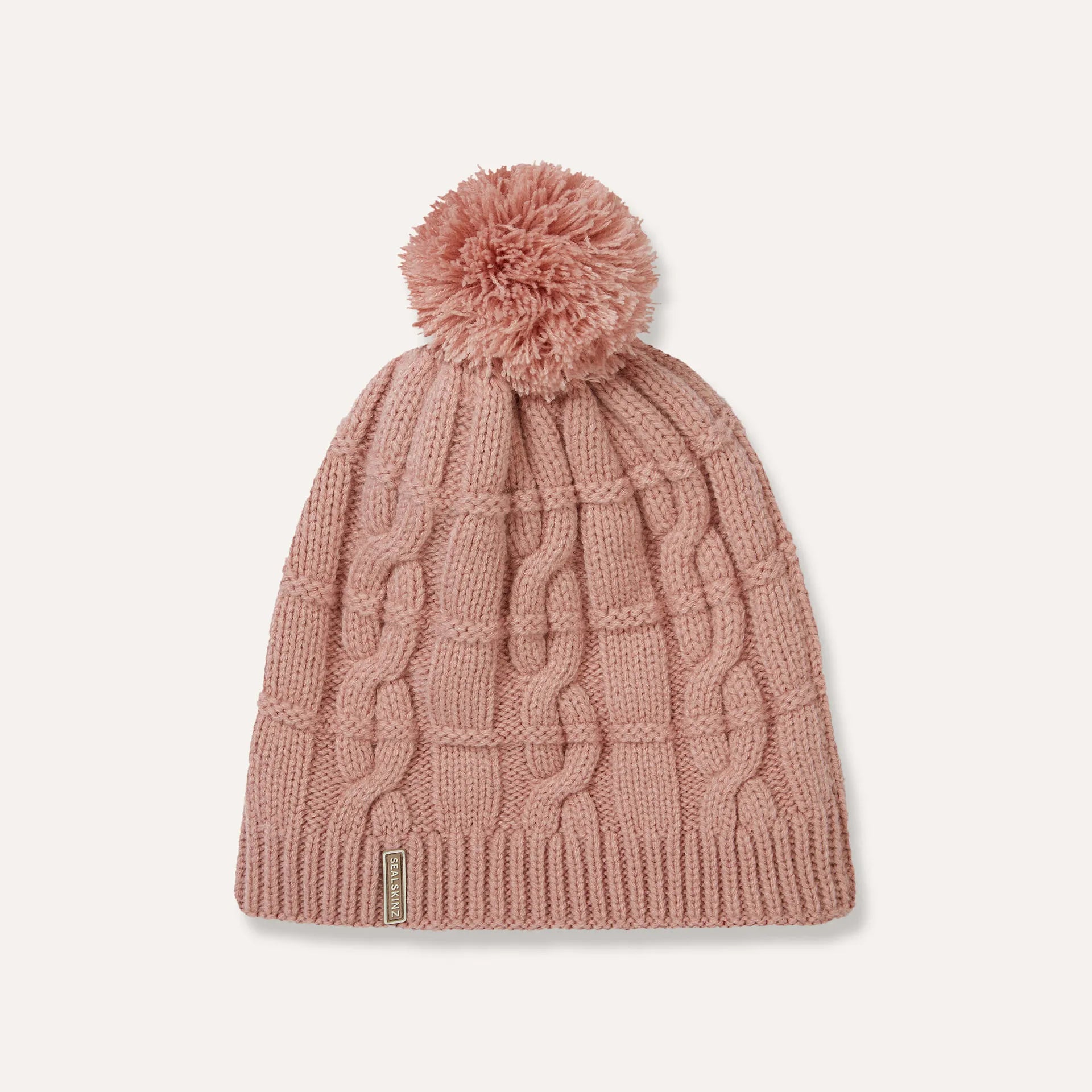sealskinz hemsby waterproof cold weather cable knit bobble hat