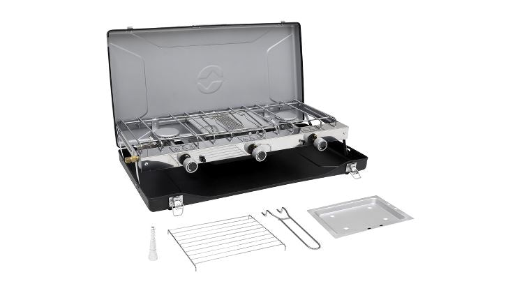 Outwell Kirishima Trio 2 Burner Camping Gas Stove & Grill