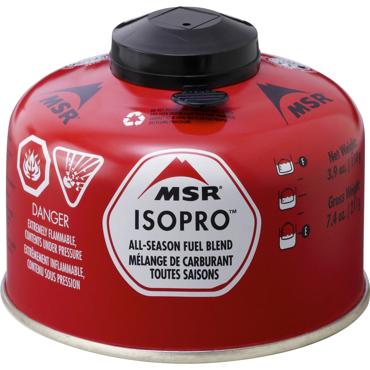msr isopro gas cannister 100g all season fuel blend