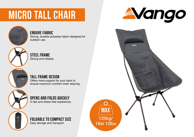 vango micro steel tall chair