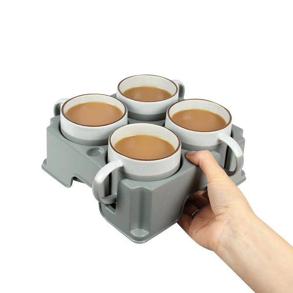 Muggi 4 Cup Holder/Drinks Tray Graphite Grey