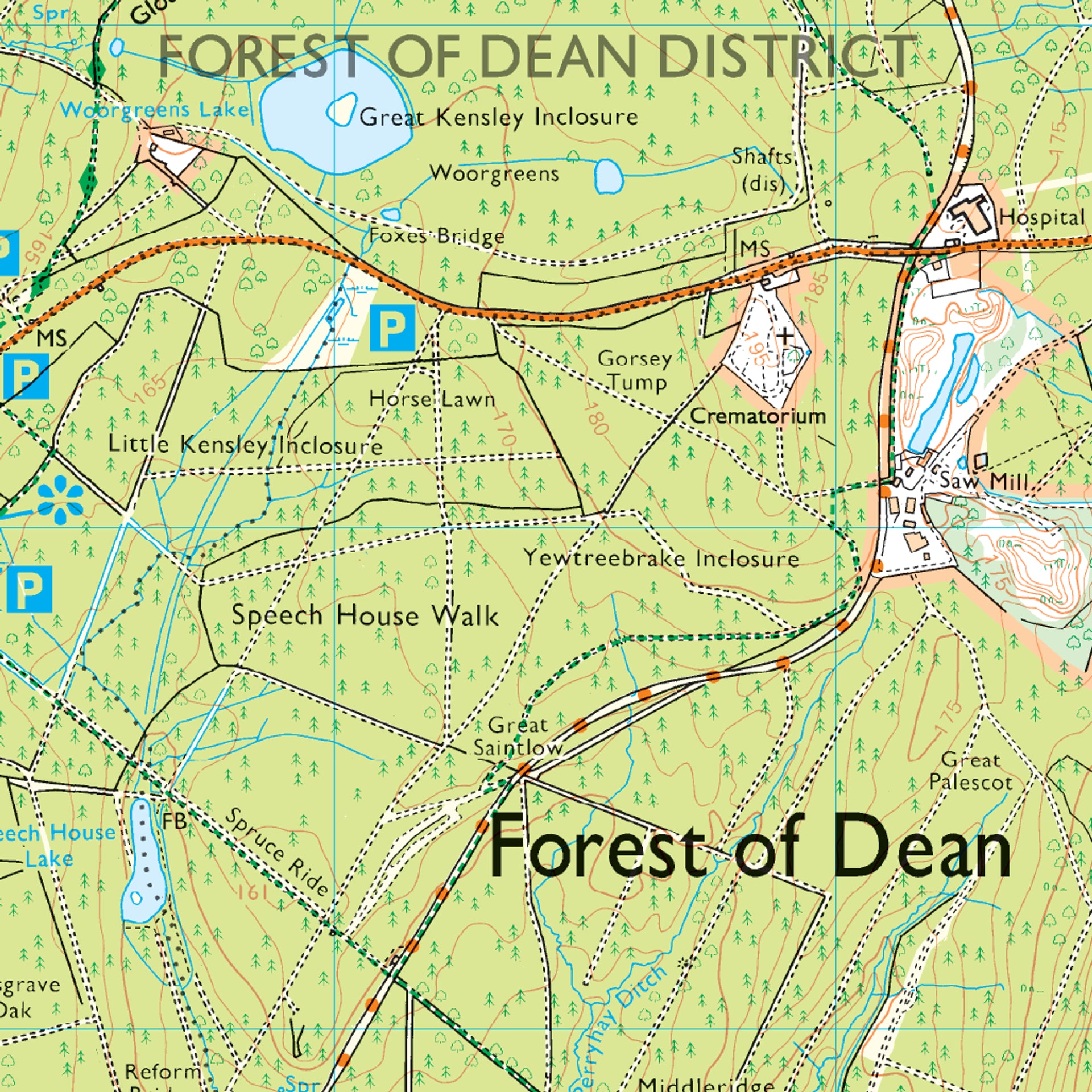 Ordnance Survey Explorer OL14 Wye Valley & The Forest of Dean