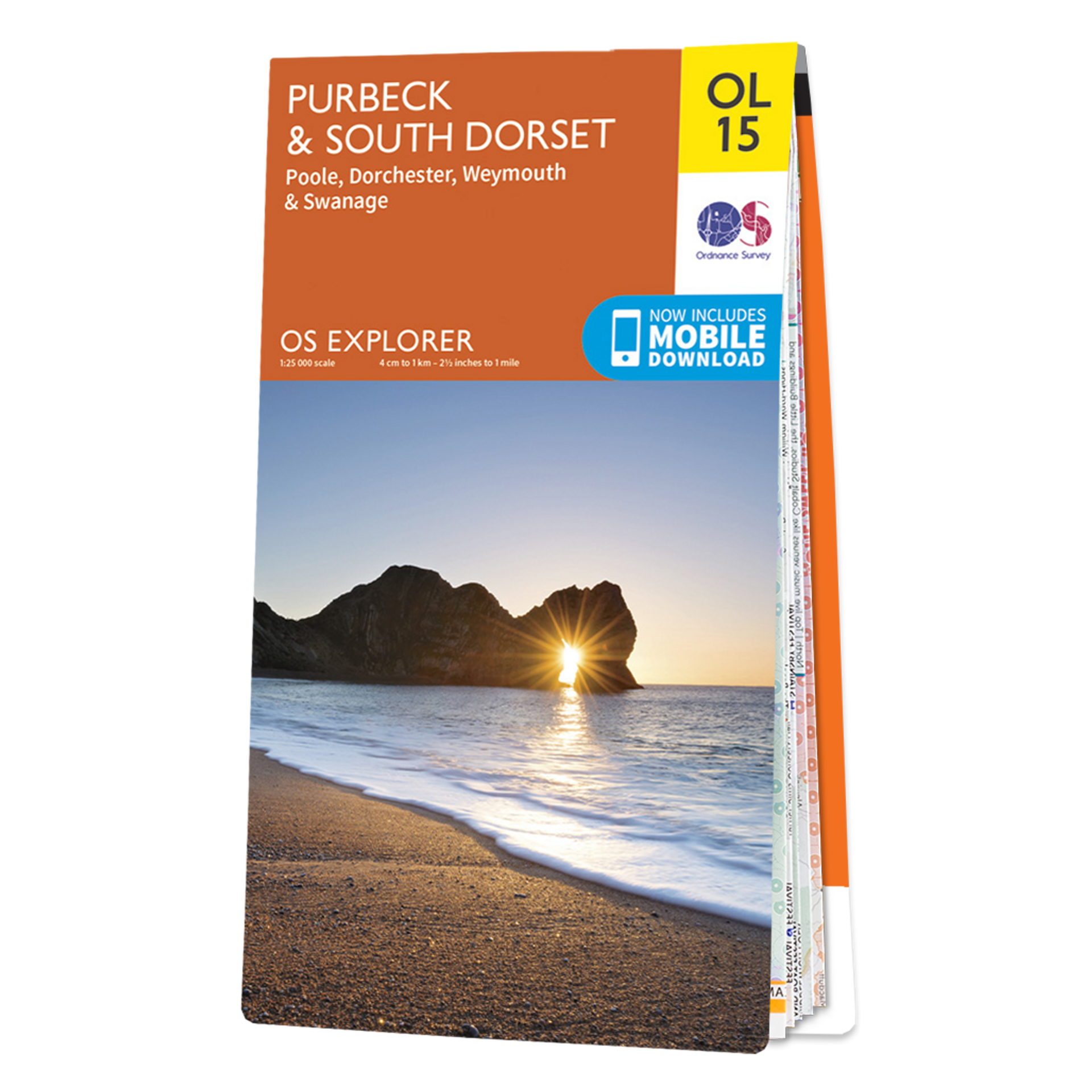 Ordnance Survey Explorer OL15 Map Purbeck & South Dorset