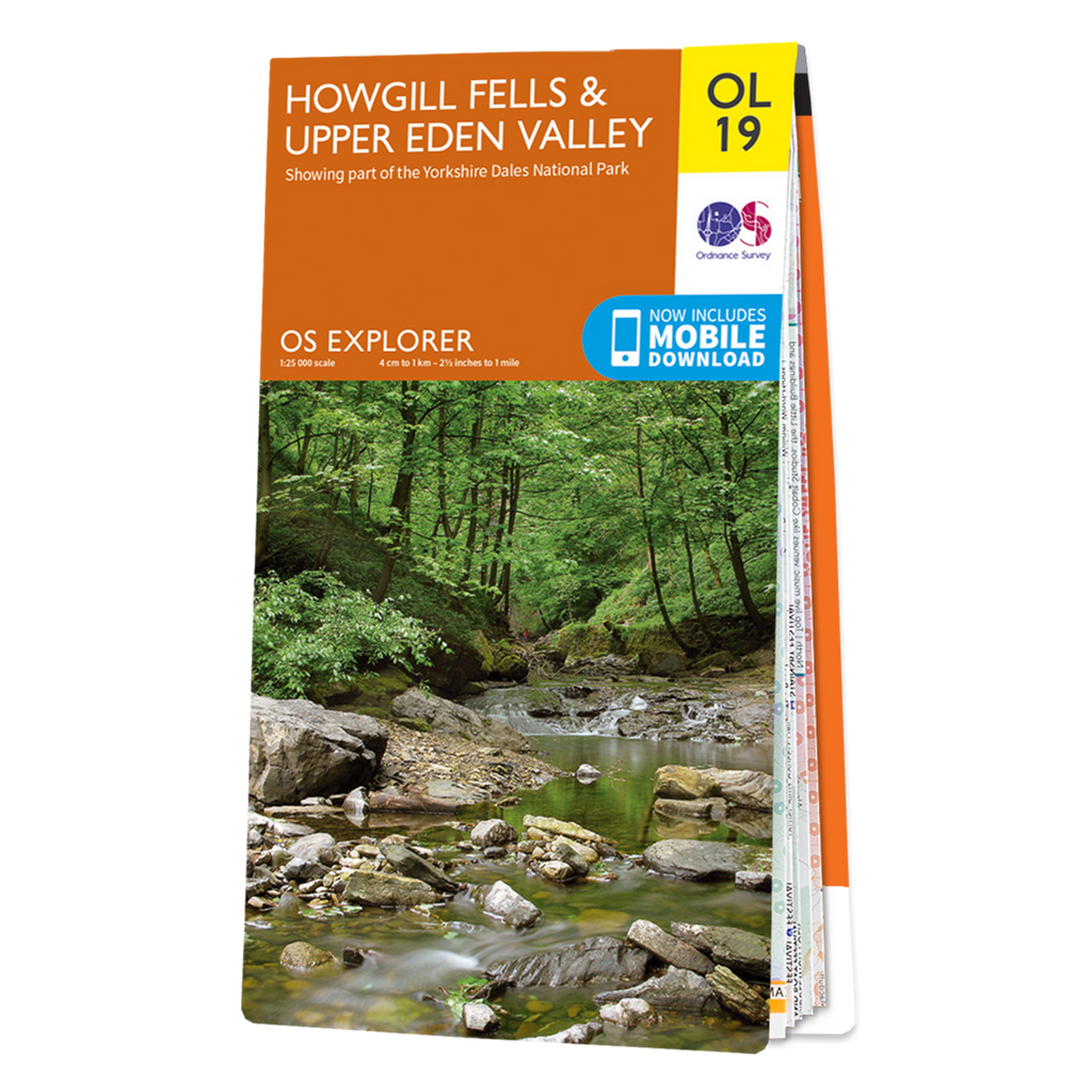 Ordnance Survey Explorer OL19 Map Howgill Fells & The Upper Eden Valley