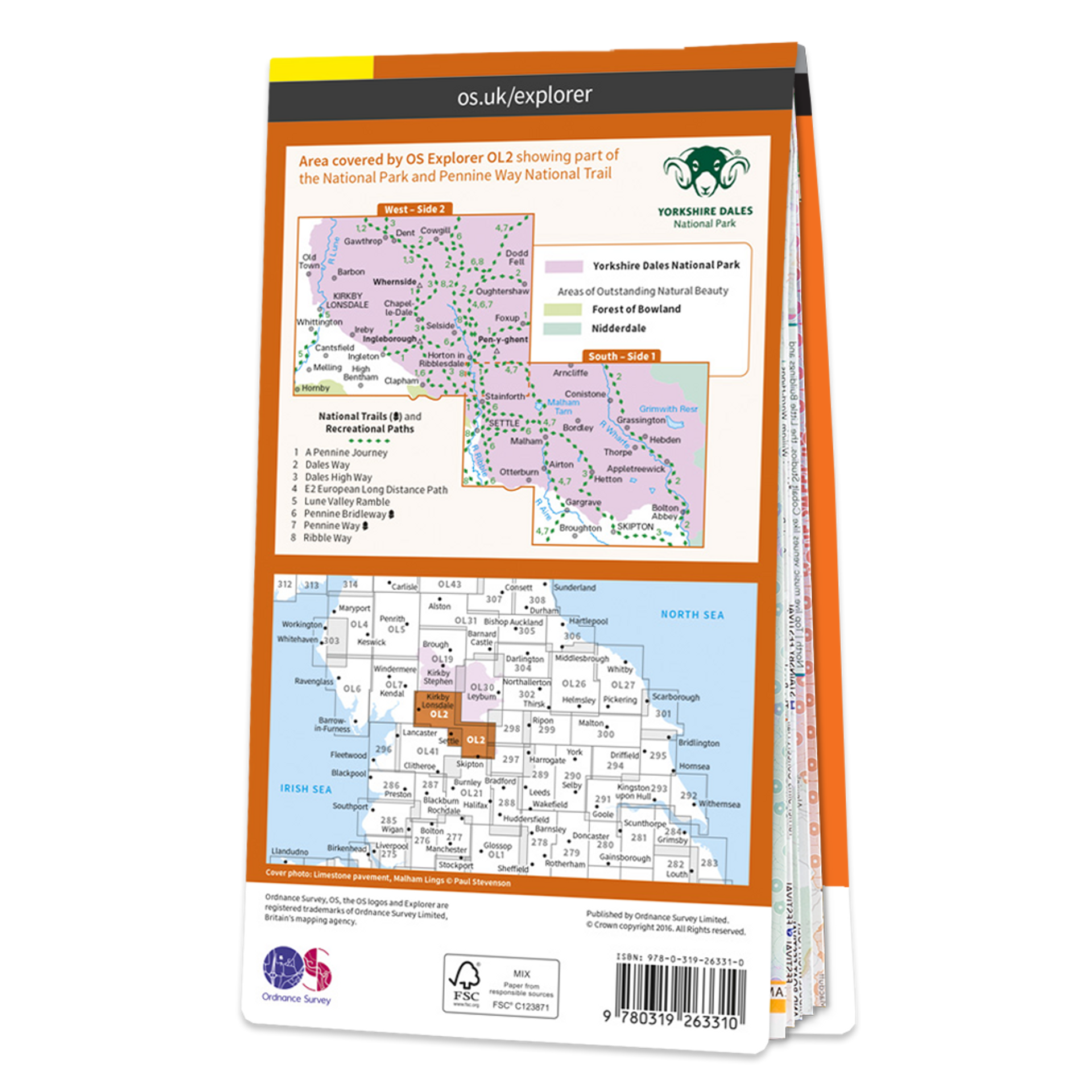 Ordnance Survey Explorer OL2 Yorkshire Dales
