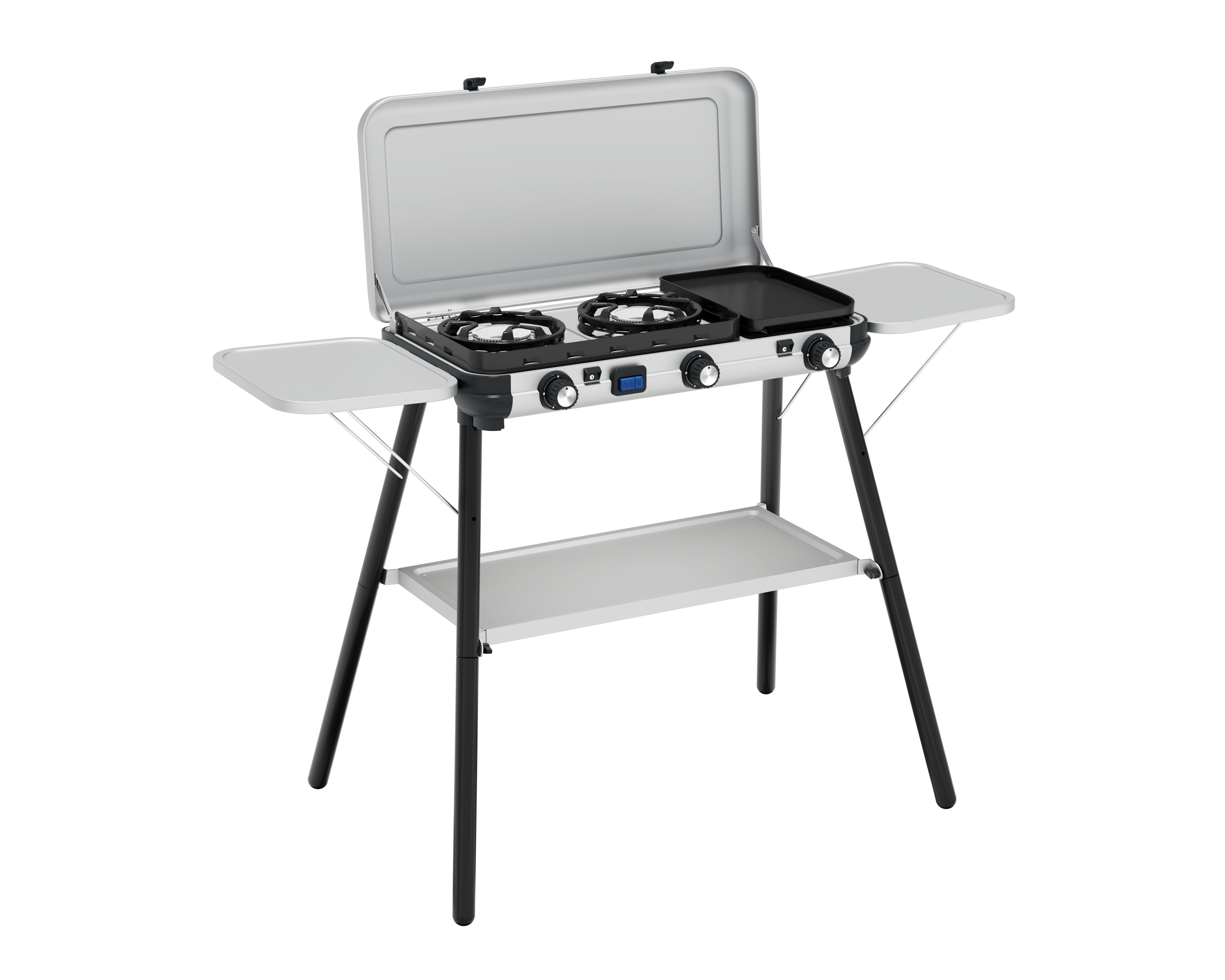 Campingaz Camping Kitchen 2 Multi Cook Plus Gas Stove with Free Regulator & Gas Hose
