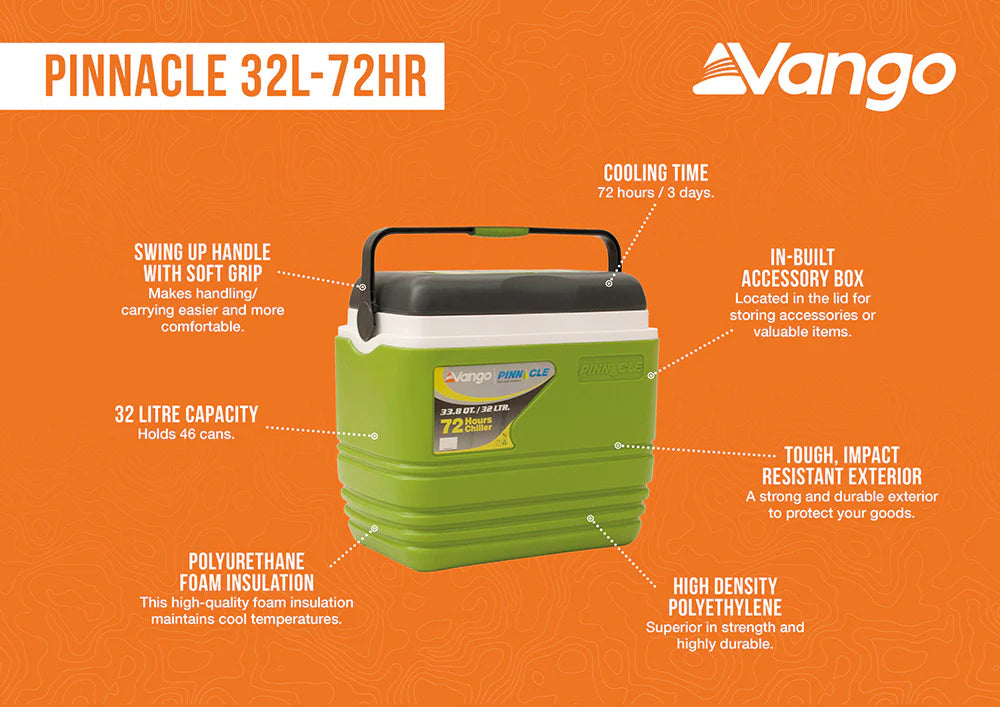 Vango Pinnacle 32L Cool Box Grey