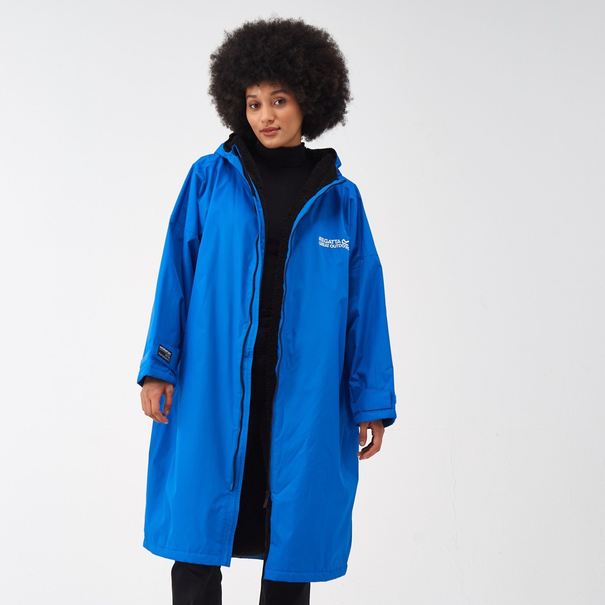 regatta adult waterproof changing robe oxford blue unisex sizing