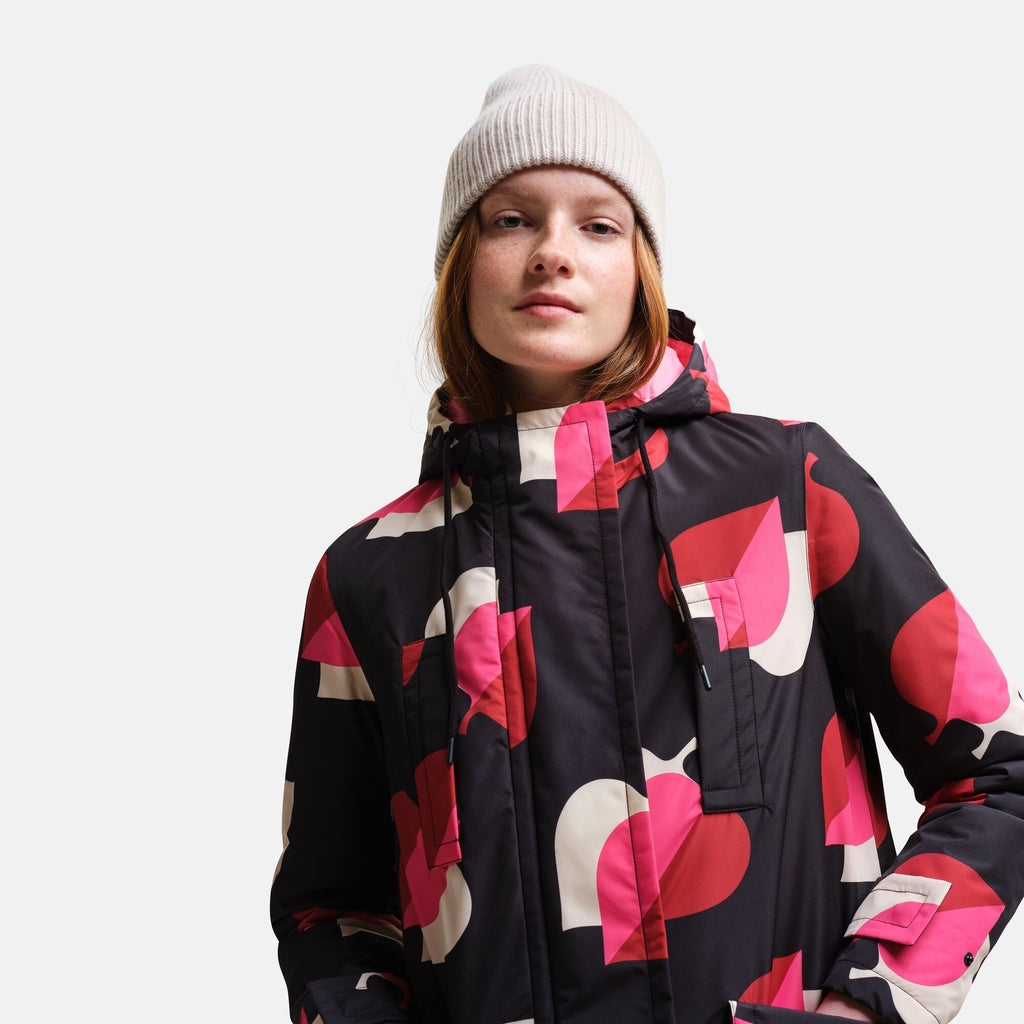 Regatta Orla Kiely – Giacca Lunga Impermeabile Da Donna: Calda, Con Stampa Firmata