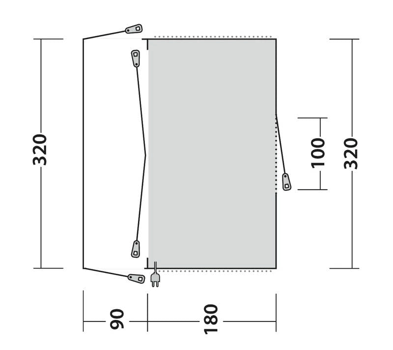 Outwell San Diego Poled Campervan Driveaway Awning