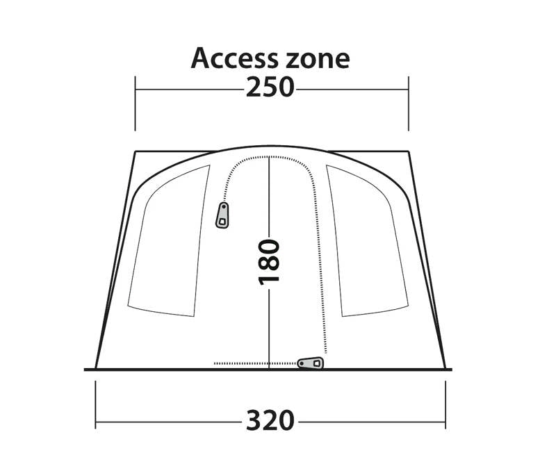 Outwell San Diego Poled Campervan Driveaway Awning