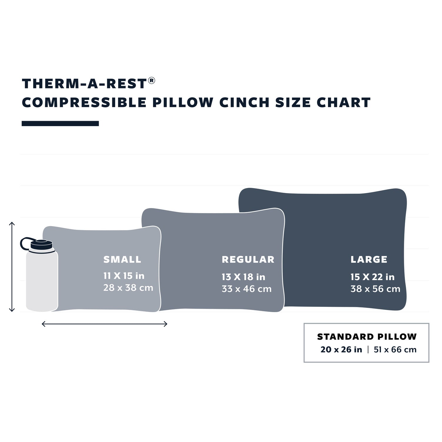 Thermarest Compressible Pillow Cinch Large Sage Topo Wave