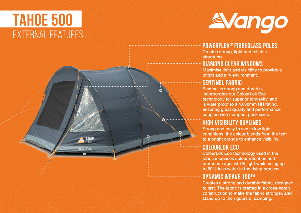 VANGO TAHOE 500 5 MAN POLED TENT