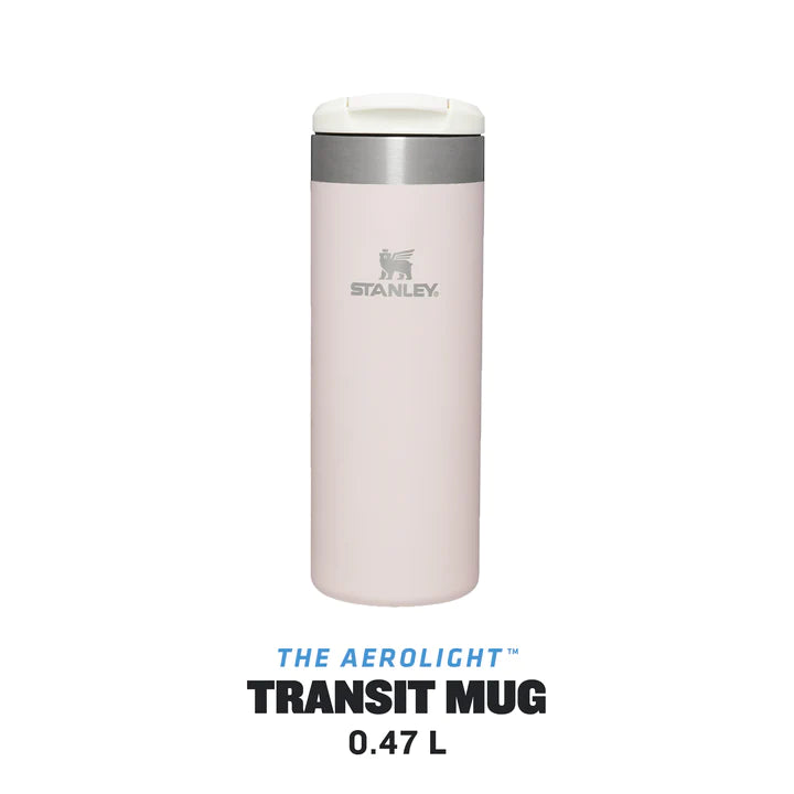Stanley The Aerolight Transit mug 0.47L Rose Quartz Metallic Pink