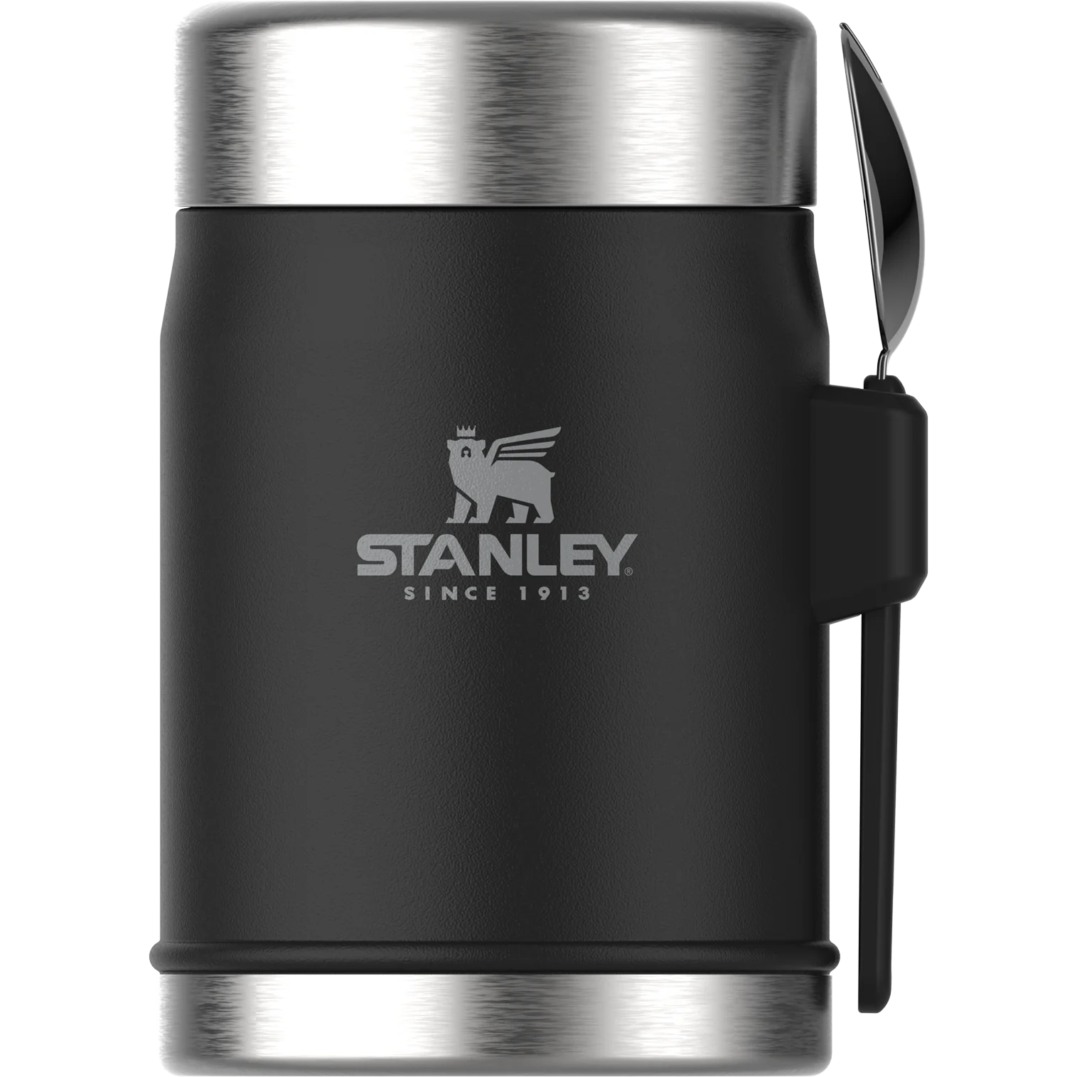 stanley classic food jar with spork 0.4 litre black