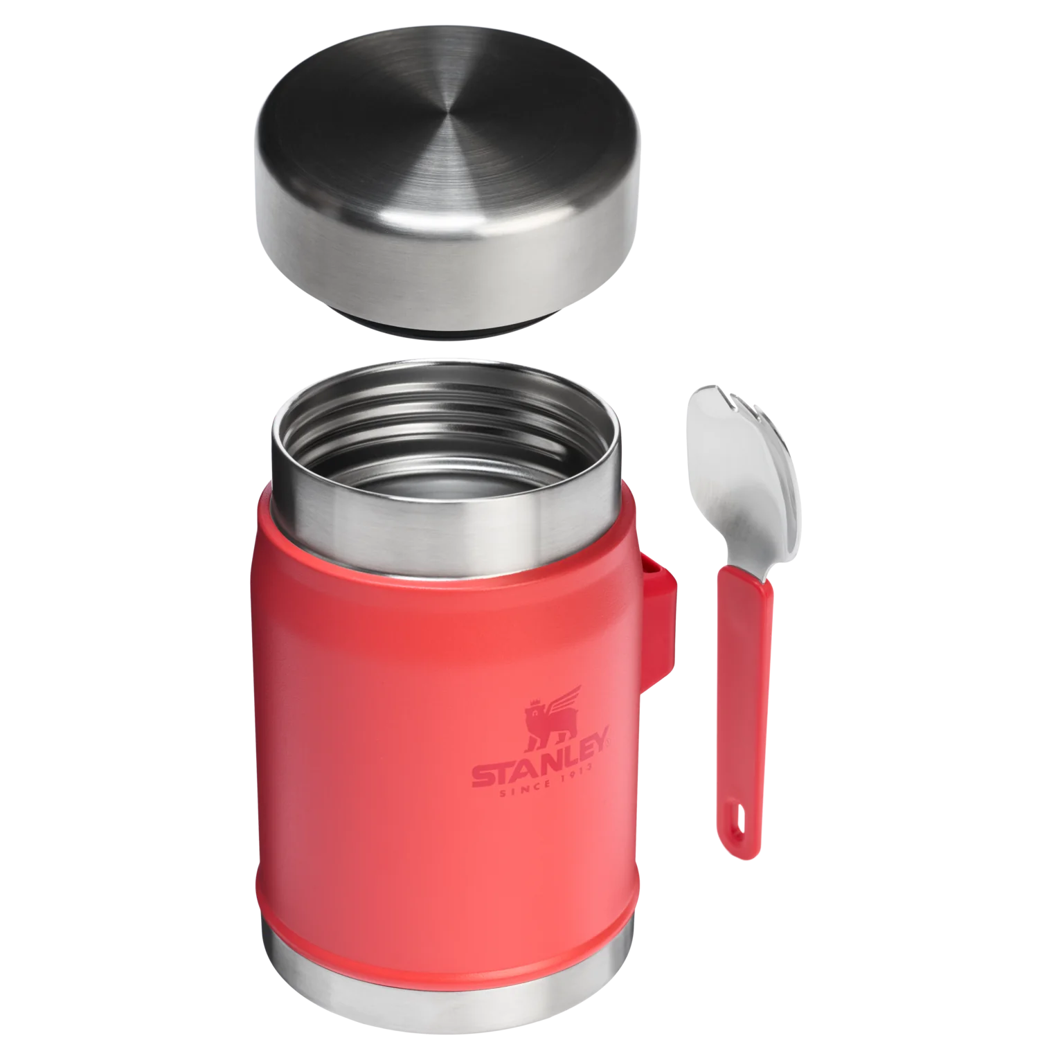 Stanley Legendary Food Jar & Spork 0.4L Hot Coral
