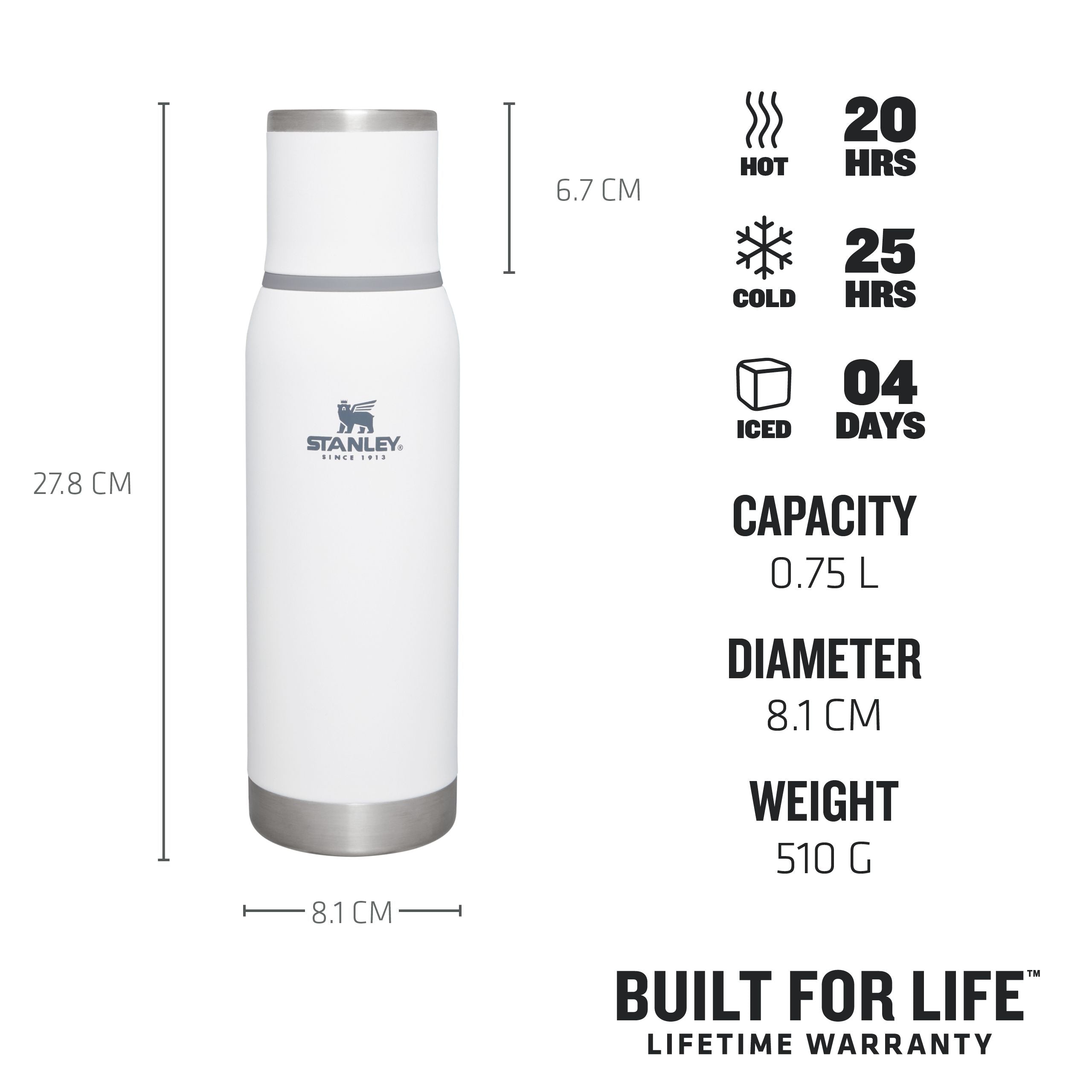 Stanley Flask Adventure To Go Bottle 0.75L Polar