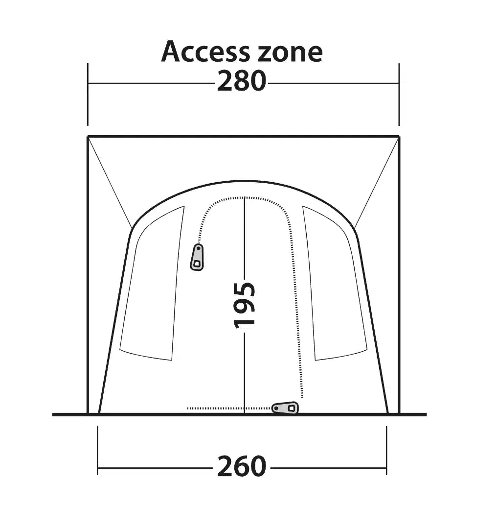 Outwell Santa Monica AIR Mid/Tall Driveaway Awning