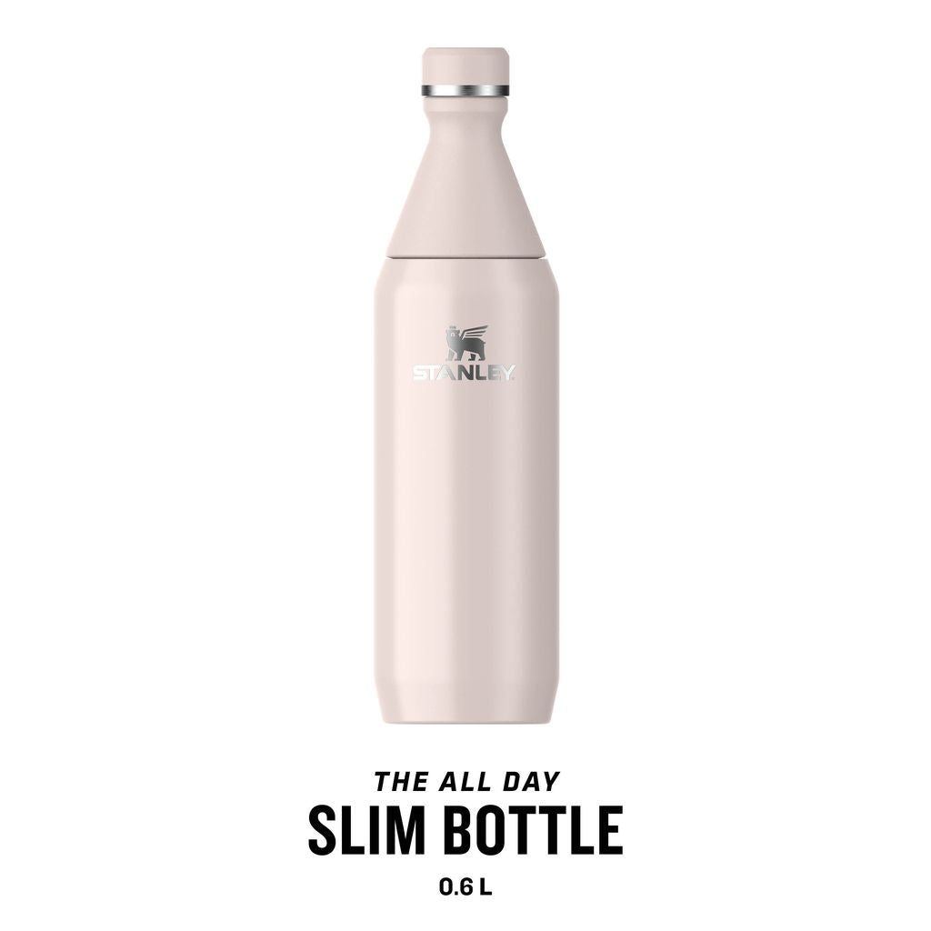 stanley all day slim water  bottle 0.6l rose quartz
