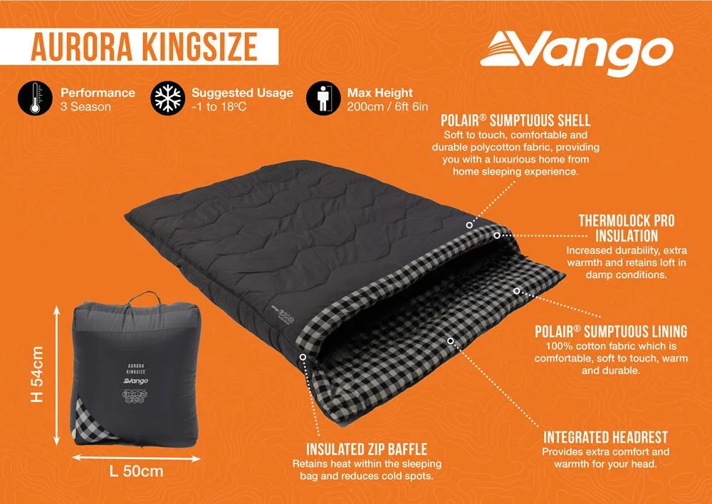 Double size top sleeping bag