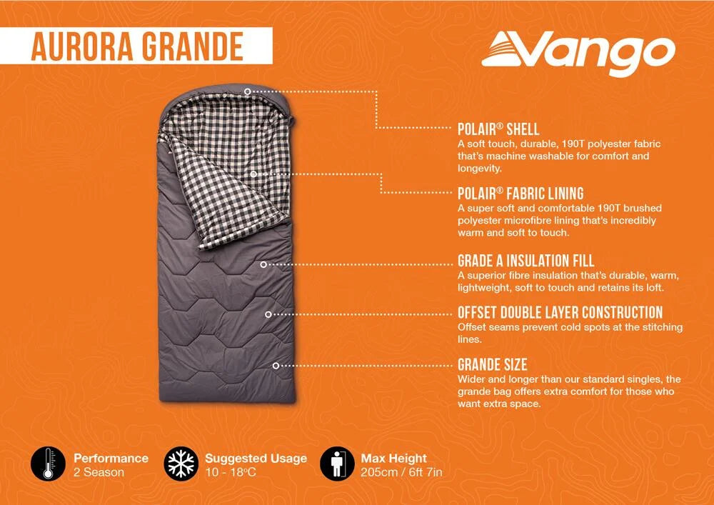 Vango Aurora XL Grande Single Sleeping Bag