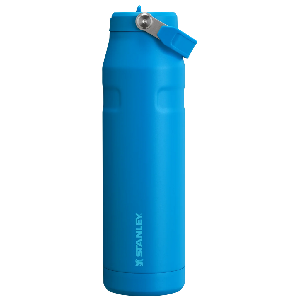 stanley aerolight iceflow flip straw 2.0 water bottle azure blue 1.1 litre