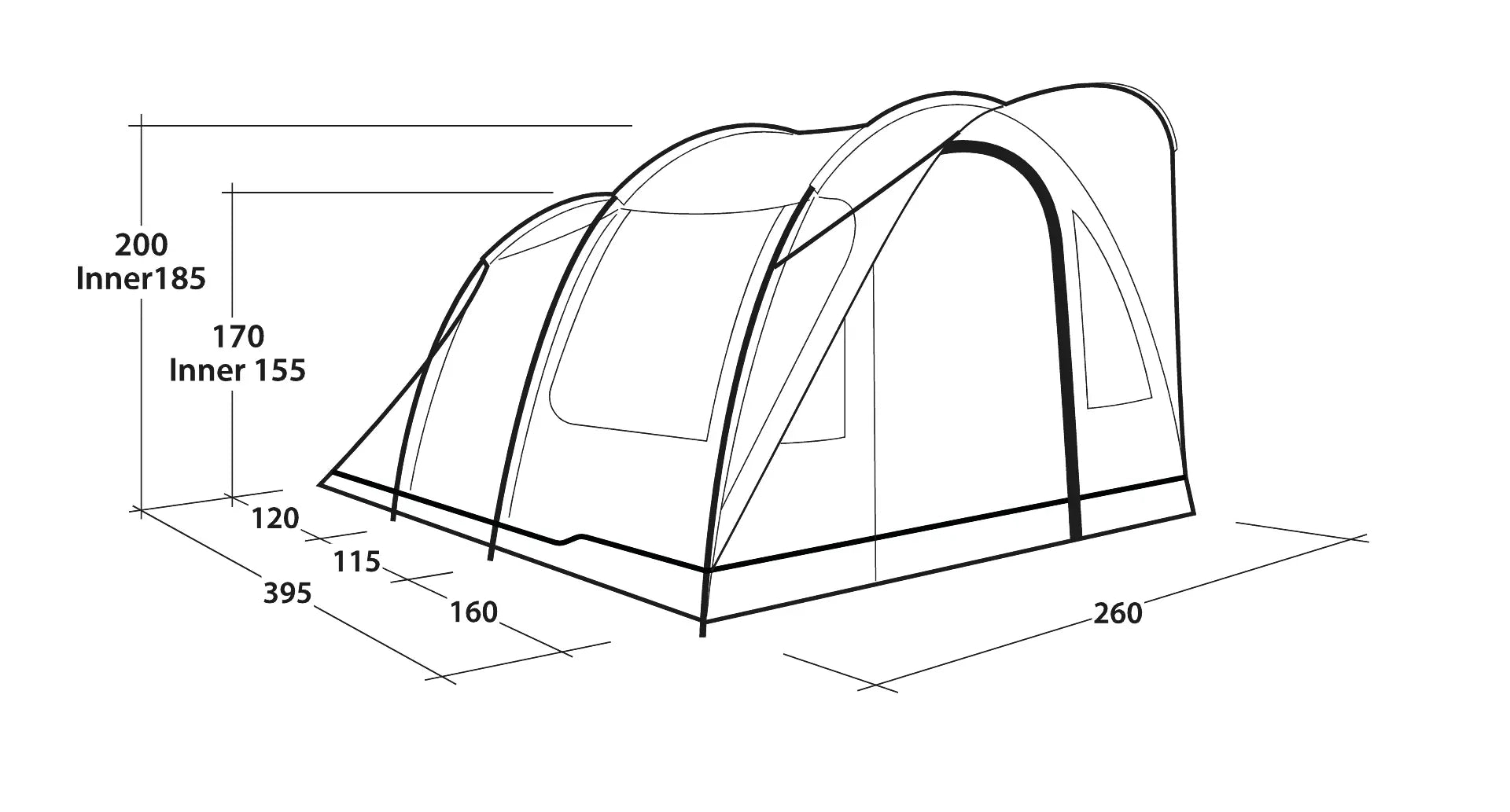 Outwell Sky 4 Poled Tent