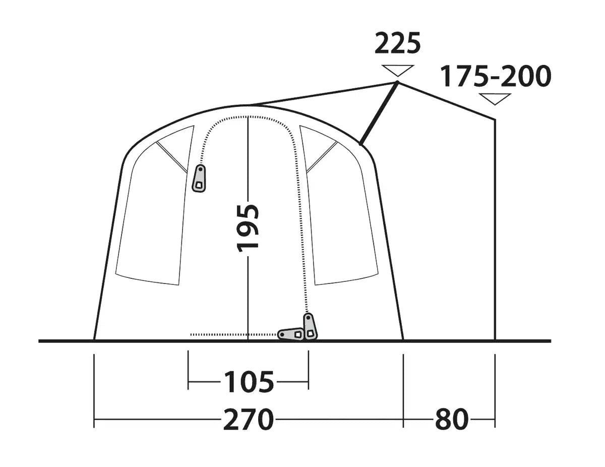 Outwell Talladega AIR Campervan Driveaway Awning