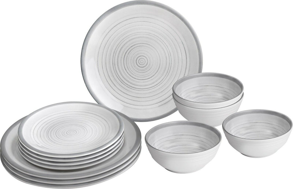 brunner bellagio midday 12 piece melamine dinner set