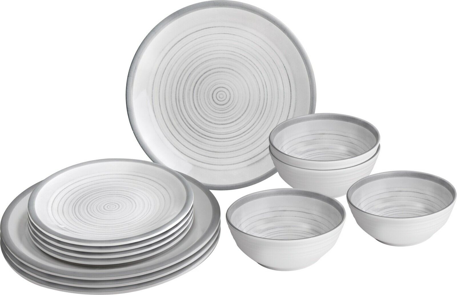 brunner bellagio midday 12 piece melamine dinner set