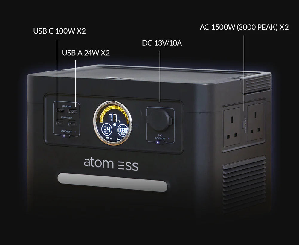 Atom Boost 1500W Portable Power Station