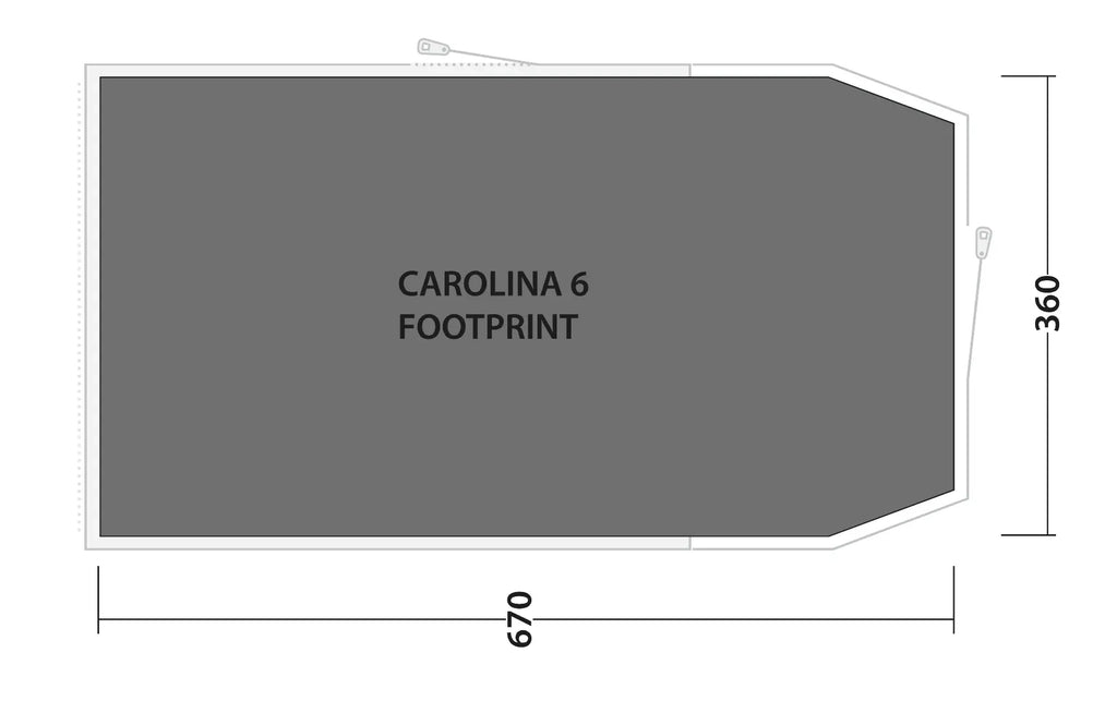 Outwell Carolina 6 Tent Footprint