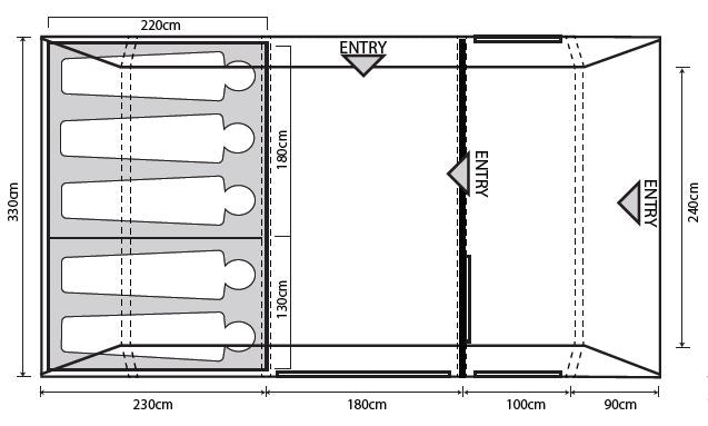Outdoor Revolution Camp Star 500XL DT Poled Tent Bundle