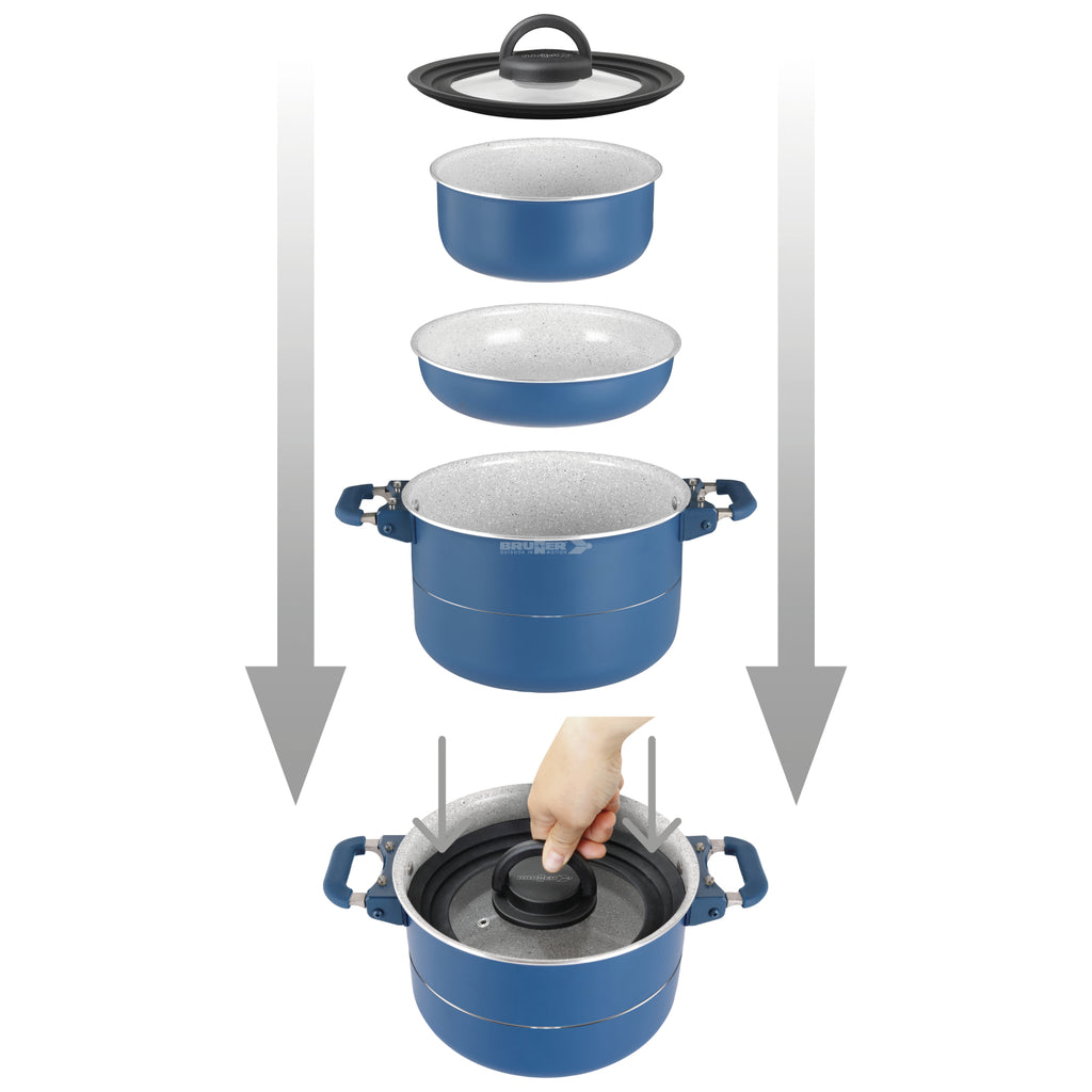 Brunner Carezza Magnetogrip 7 + 1 Piece 20 cm Cook Set