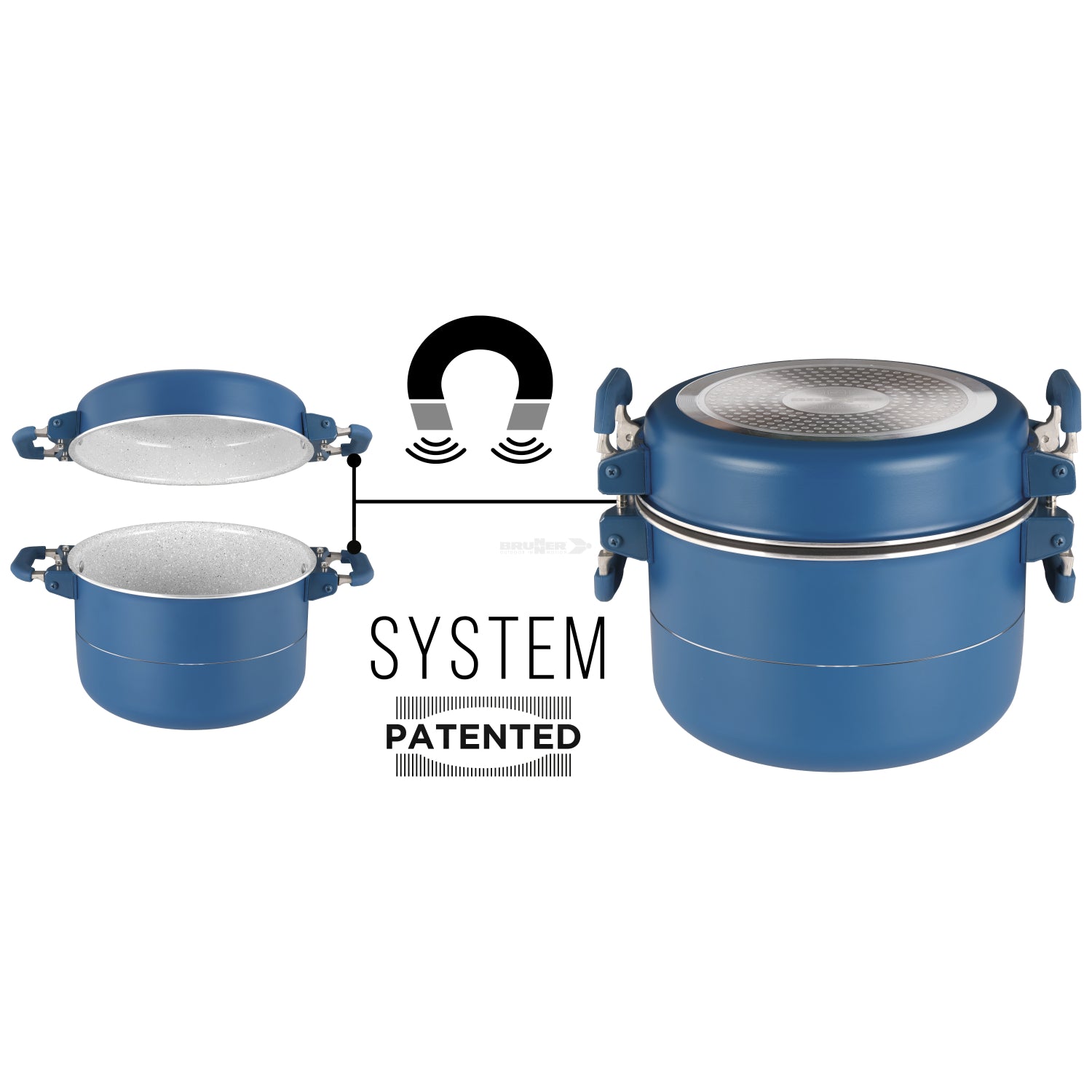 Brunner Carezza Magnetogrip 7 + 1 Piece 20 cm Cook Set