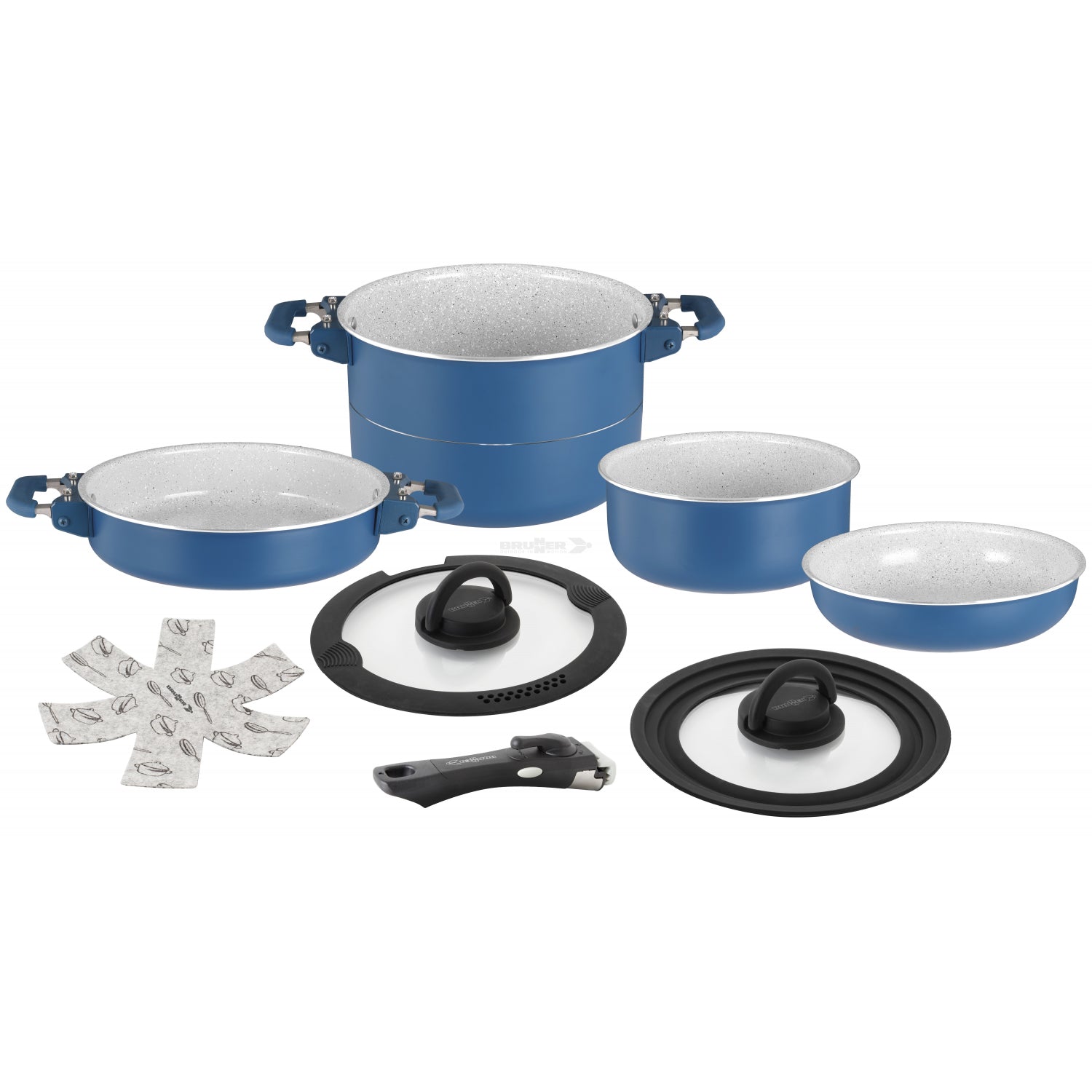 brunner carezza magnetogrip 7+ 1 22 cm compact  cook set