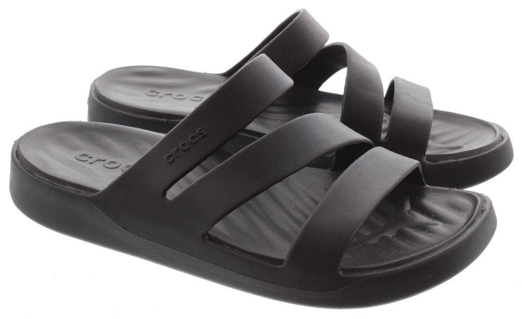 CROCS LADEIS GETAWAY STRAPPY SANDAL BLACK
