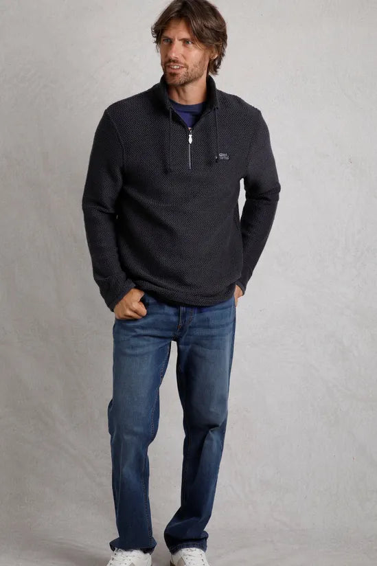 Weird Fish Cruiser 1/4 Zip Macaroni Sweat Shirt