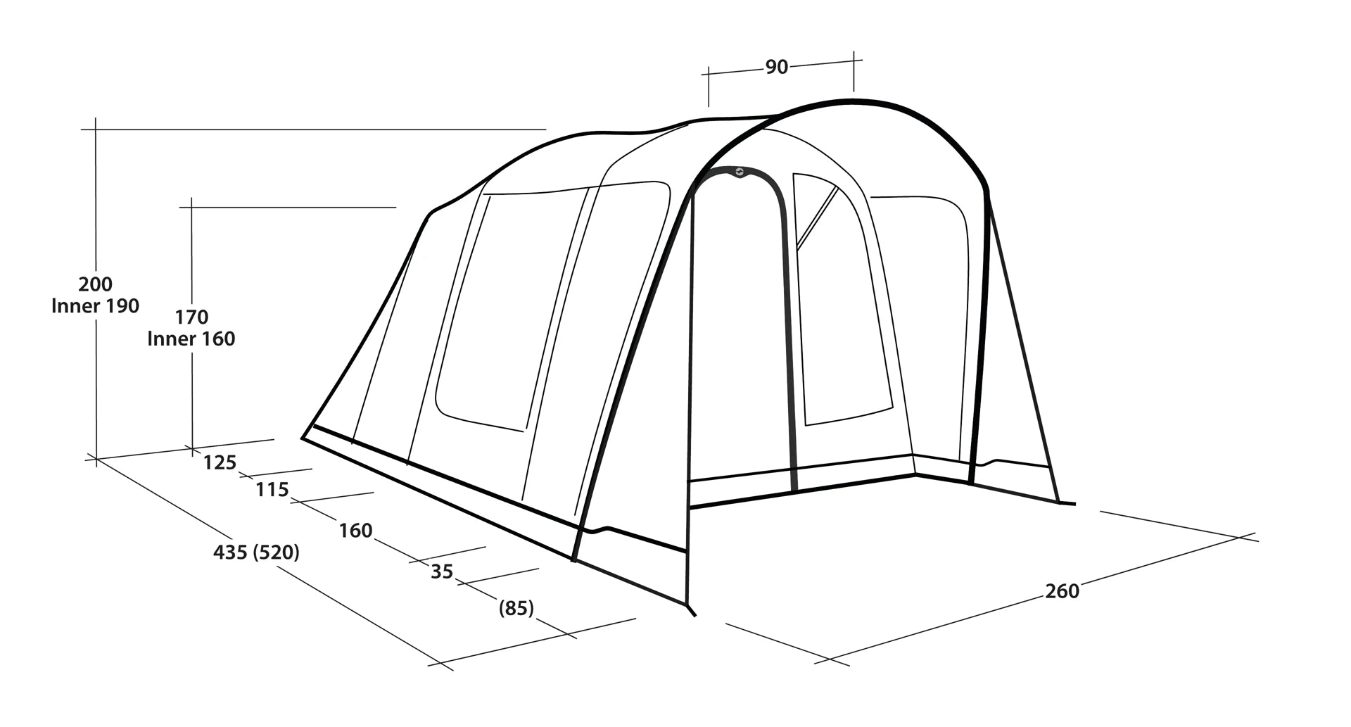 Outwell Monterey 4 AIR Tent