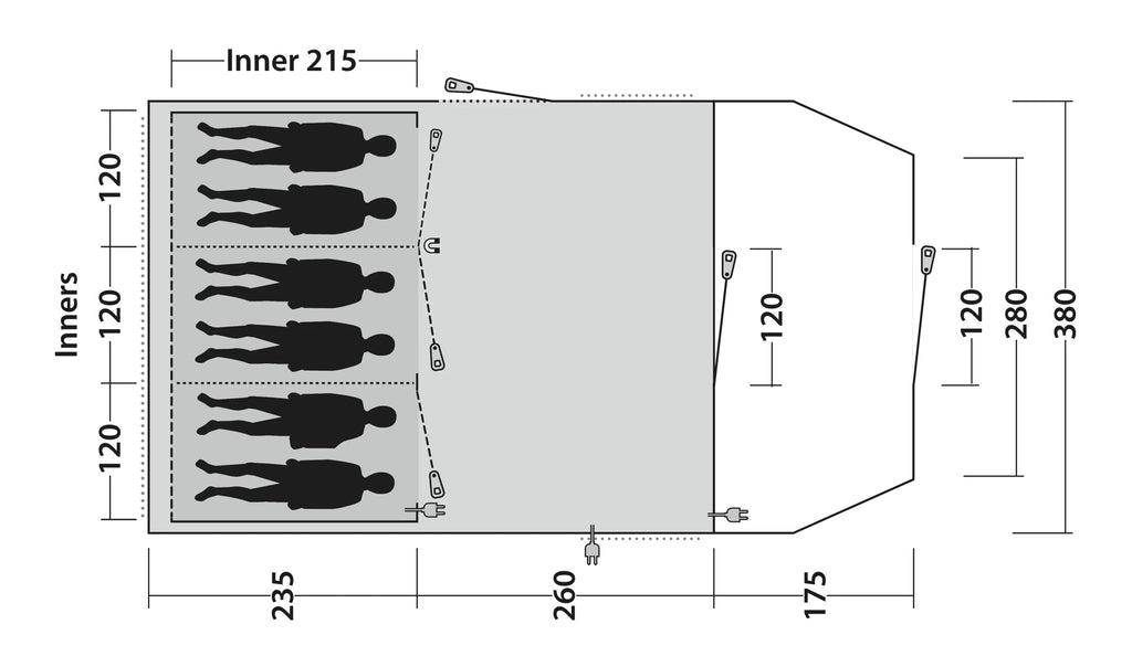 Outwell Edmonds 6 TC Poled Tent