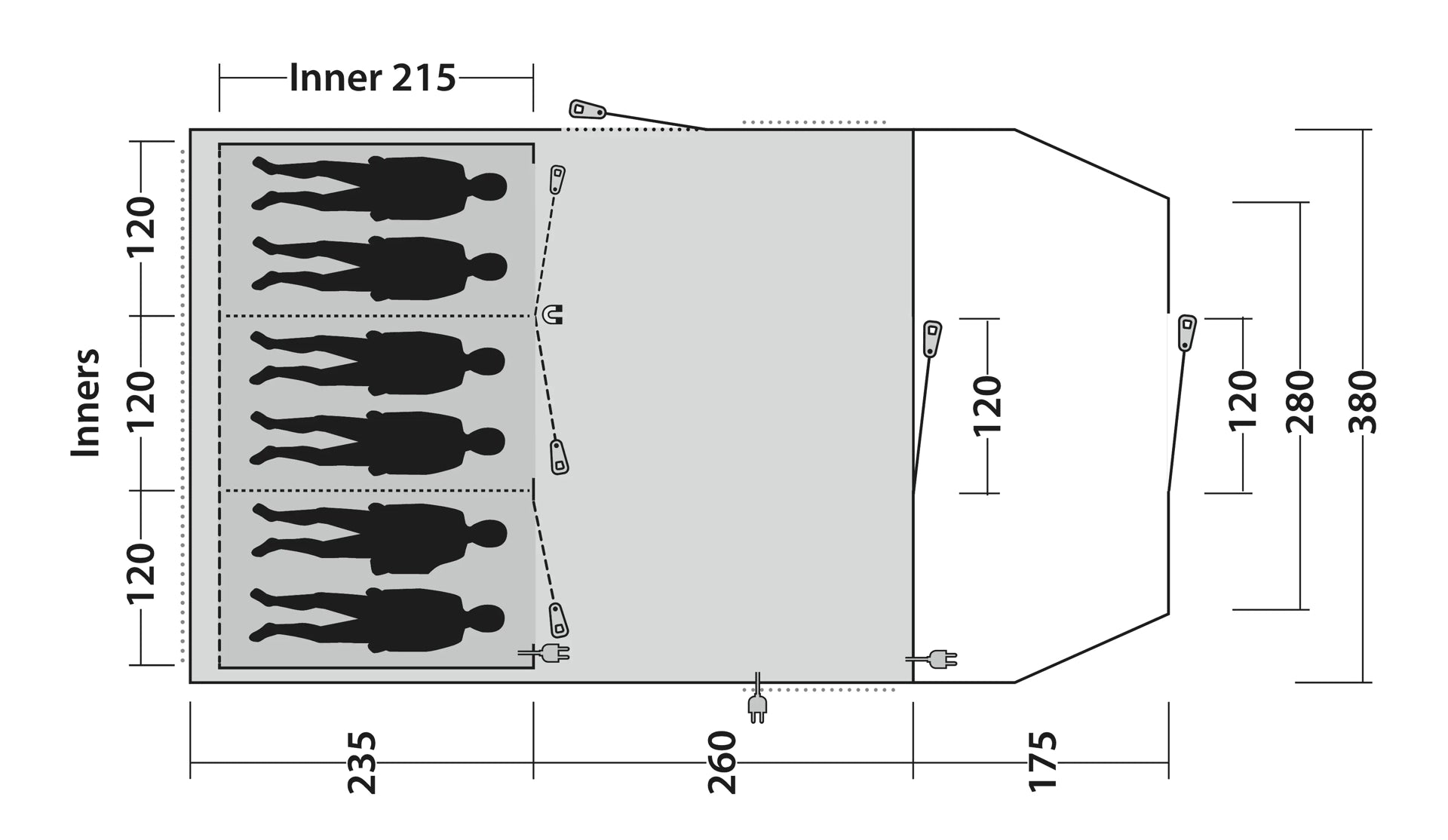 Outwell Edmonds 6 TC Poled Tent