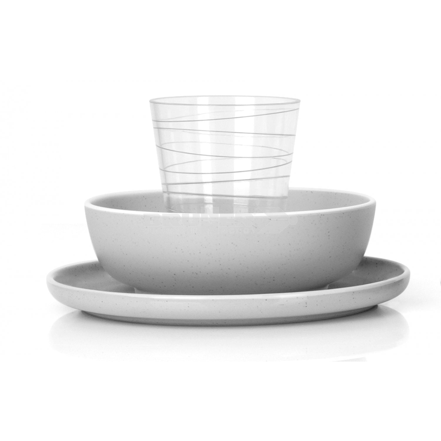 Brunner Melamine Deep Plate 20cm Dolomit White