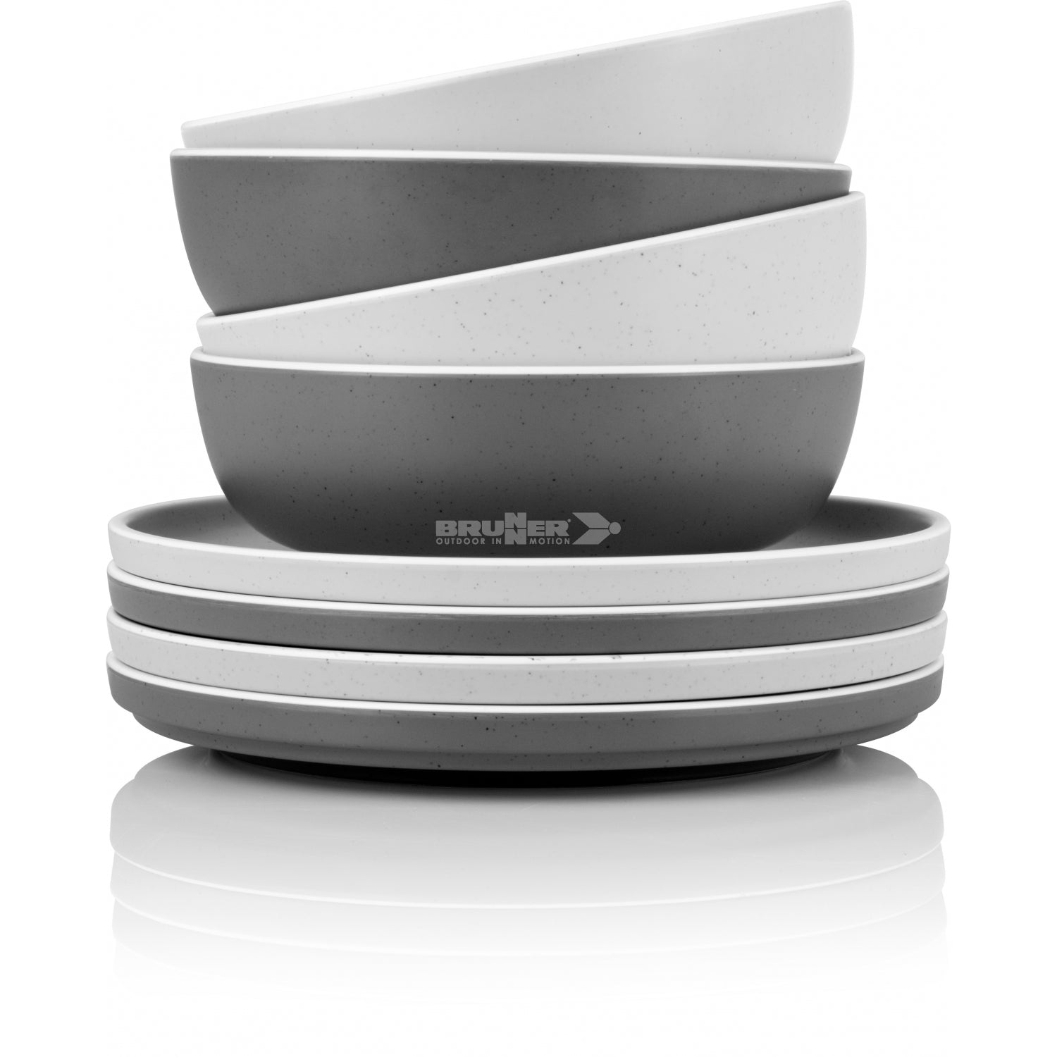 Brunner Melamine Dinner Plate Dolomit Grey