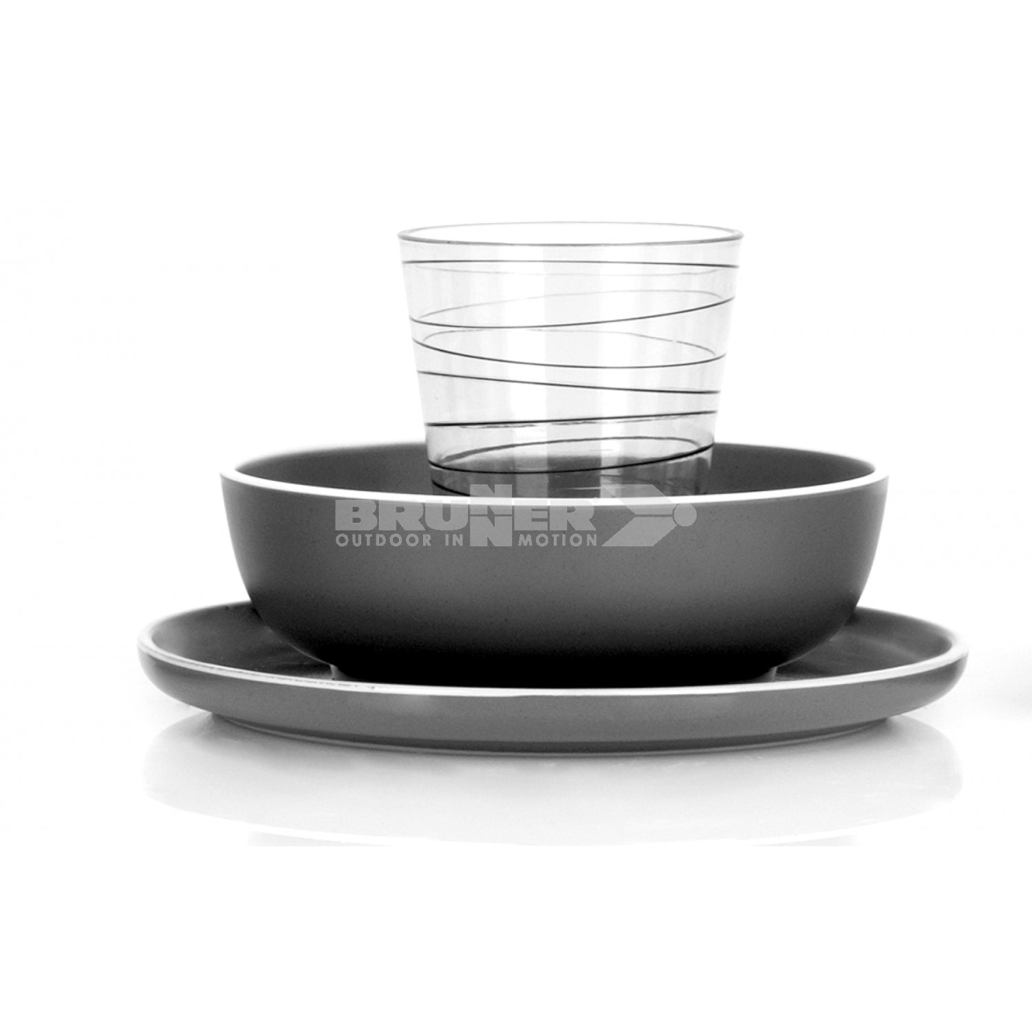 Brunner Melamine Dinner Plate Dolomit Grey