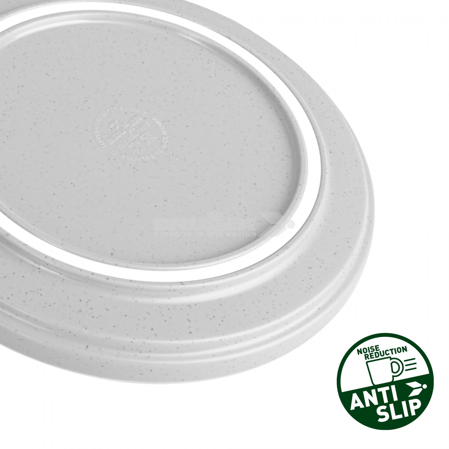 Brunner Melamine Dinner Plate Dolomit White