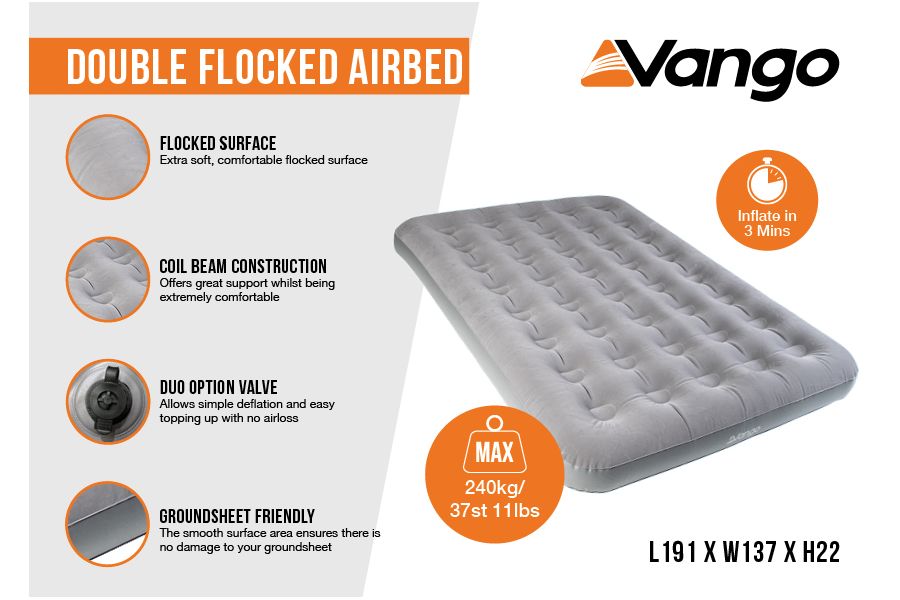 Vango Double Flocked Airbed