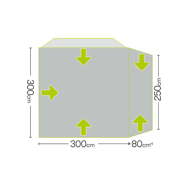 Quest Eagle AIR Campervan Driveaway Awning Low  180-210 cm