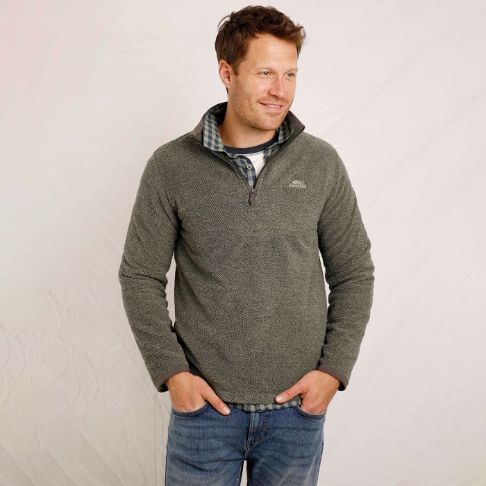 Weird Fish Errill Eco 1/4 Zip Textured Fleece