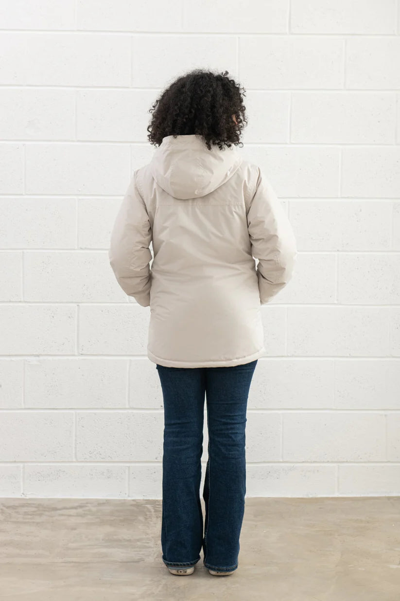 Ladies cream waterproof jacket shop