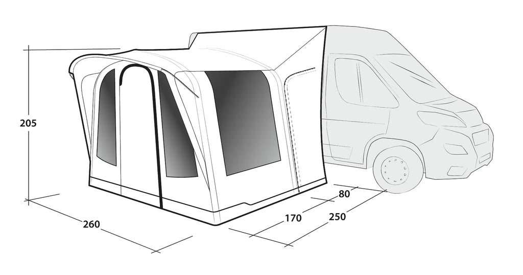 Outwell Santa Monica AIR Mid/Tall Driveaway Awning